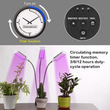 Adjustable 3-Head Grow Lights for Indoor Plants with Timer