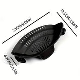 Adjustable Clip-On Strainer for Pots and Pans