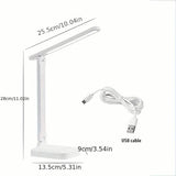 Adjustable LED Desk Lamp with Touch Control, Eye-Care Technology, USB Powered