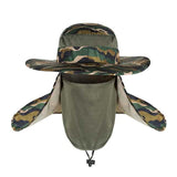 Adult Wide Brim Sun Hat with Neck Face Flap Cover