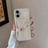 Woven-pattern Heart-shaped Cardholder