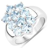 8.80 Carat Genuine Blue Topaz .925 Sterling Silver 3 Piece Jewelry Set (Ring, Earrings, and Pendant w/ Chain)