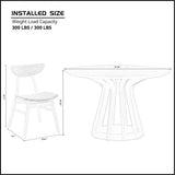 (1 Table+4 Chairs)Modern Dining Table Set of 5 pcs,Wooden Dining Table and Upholstered Chairs for Living Room,Round Kitchen Set with Sturdy Legs for Restaurant,Walnut