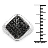 0.54 Carat Genuine Black Diamond .925 Sterling Silver Ring