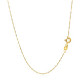 14k Yellow Gold Singapore Chain 0.6mm