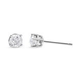 14K White Gold 3/4 Cttw Lab Grown Diamond 4-Prong Classic Stud Earrings (F-G Color, VS2-SI1 Clarity)