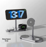 3-in-1 Wireless Charger Magnetic Desktop Charging Station Stand