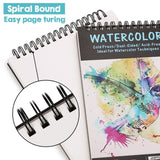 AGPtEk 12 inches 35 Sheets Watercolor Paper Pad