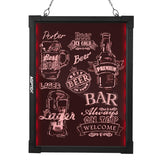 AGPtek 24"×16" LED Message Board Illuminated Erasable with Remote Control