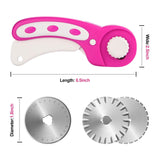 AGPtek 45mm Rotary Cutter with 7 Replacement Rotary Blades and Safety Lock