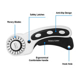AGPtek 45mm Rotary Cutter with 7 Replacement Rotary Blades and Safety Lock