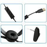 AGPtEK Call Center Hands-Free Noise Cancelling Corded Monaural Headset with Mic Mircrophone