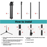 AGPtEK Condenser Microphone Stand with Non-Slip Feet