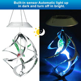 AGPtek Hummingbird Win Wind Chime Color Changing Solar Hanging Lights
