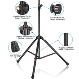 AGPtEK Microphone Stand Wind Screen Bracket with Adjustable Non-slip Tripod Base