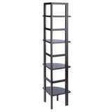 Aiden Corner Bakers Rack in Coffee Finish