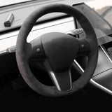 TESERY Alcantara Steering Wheel Cover for Model 3 / Y
