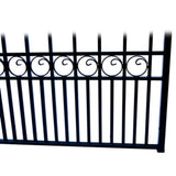 [12-18FT] Heavy-Duty Paris-Style Steel Premium Dual-Swing Driveway Gate (SAK97031)