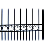 [12-18FT] Heavy-Duty Paris-Style Steel Premium Dual-Swing Driveway Gate (SAK97031)