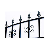 [12-18FT] Heavy-Duty Venice-Style Steel Dual-Swing Driveway Gate (SAK68025)