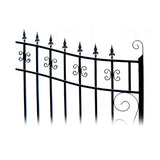 [12-18FT] Heavy-Duty Venice-Style Steel Dual-Swing Driveway Gate (SAK68025)
