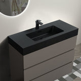Nuvia 36-Inch Premium Modern Freestanding One-Piece Bathroom Vanity Set Without Drain And Faucet (SAK71364)