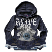 Alive (Air Jordan 5 Midnight Navy) Hoodie