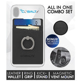 All-in-One Ring Grip Wallet and Magnetic Airvent Mount Combo Pack