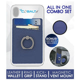 All-in-One Ring Grip Wallet and Magnetic Airvent Mount Combo Pack