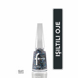 Flormar Glitter Semi-Transparent Nail Polish - Long Lasting Glitter Nail Polish for Trendy Nail Makeup