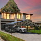 [20X40FT] Alora Extra Large Heavy Duty Four Car Outdoor Metal Carport Canopy For Trucks, Boats And SUVs (SAK29713)