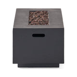 Alora Premium Outdoor Contemporary 40K BTU Rectangular Propane Gas Fire Pit Table (SAK96153)