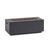 Alora Premium Outdoor Contemporary 40K BTU Rectangular Propane Gas Fire Pit Table (SAK96153)