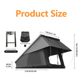 Trailora Nova Aluminum Hard-Shell Rooftop Tent With Ladder, Tri-Color LED Lighting, And Memory Foam Mattress [2-3 People] (SAK57409)