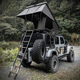 Trailora Nova Aluminum Hard-Shell Rooftop Tent With Ladder, Tri-Color LED Lighting, And Memory Foam Mattress [2-3 People] (SAK57409)