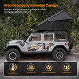 Trailora Nova Aluminum Hard-Shell Rooftop Tent With Ladder, Tri-Color LED Lighting, And Memory Foam Mattress [2-3 People] (SAK57409)