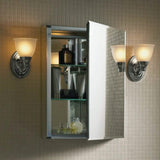 Aluminum Single Medicine Cabinet with Mirror Door