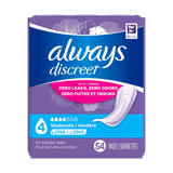 Always Discreet Moderate Long Pads, 4 Drops