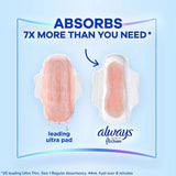 Always Infinity Size 3 Extra Heavy Flow Pads with Wings, Unscented