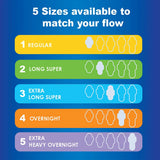 Always Maxi Size 3 Extra Long Super Pads with Wings, Unscented