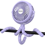 AMACOOL Battery Operated Stroller Fan Flexible Tripod Clip On Fan with 3 Speeds and Rotatable Handheld Personal Fans for Car Seat Crib Bike Treadmill (Black)