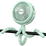 AMACOOL Battery Operated Stroller Fan Flexible Tripod Clip On Fan with 3 Speeds and Rotatable Handheld Personal Fans for Car Seat Crib Bike Treadmill (Black)