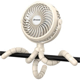 AMACOOL Battery Operated Stroller Fan Flexible Tripod Clip On Fan with 3 Speeds and Rotatable Handheld Personal Fans for Car Seat Crib Bike Treadmill (Black)