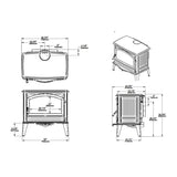 Amantii Lynwood Wood Burning Cast Iron Stove Fireplace [LYNWOOD-W76] (SAK25618)