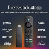 Amazon Fire TV Stick 4K MAX Streaming Device WiFi-6 Alexa Voice Remote (Refurbished)