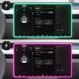 Model 3/Y Music-Synced RGB Ambient Lighting With Wireless Charging Phone Mount