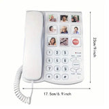 Amplified One Button Touch Big Button Corded Telephone with Speaker