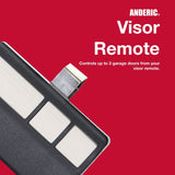 Anderic Substitute for LiftMaster 973LM 3-Button Vizor 390 MHz Garage Door Opener Remote Control [973LM]