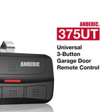 Anderic Substitute for LiftMaster 895MAX 3-Button Visor 315 MHz Garage Door Opener Remote Control [375UT-3button]