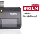 Anderic Substitute for LiftMaster 893LM 3-Button Vizor 310/315/390 MHz Garage Door Opener Remote Control [893LM]